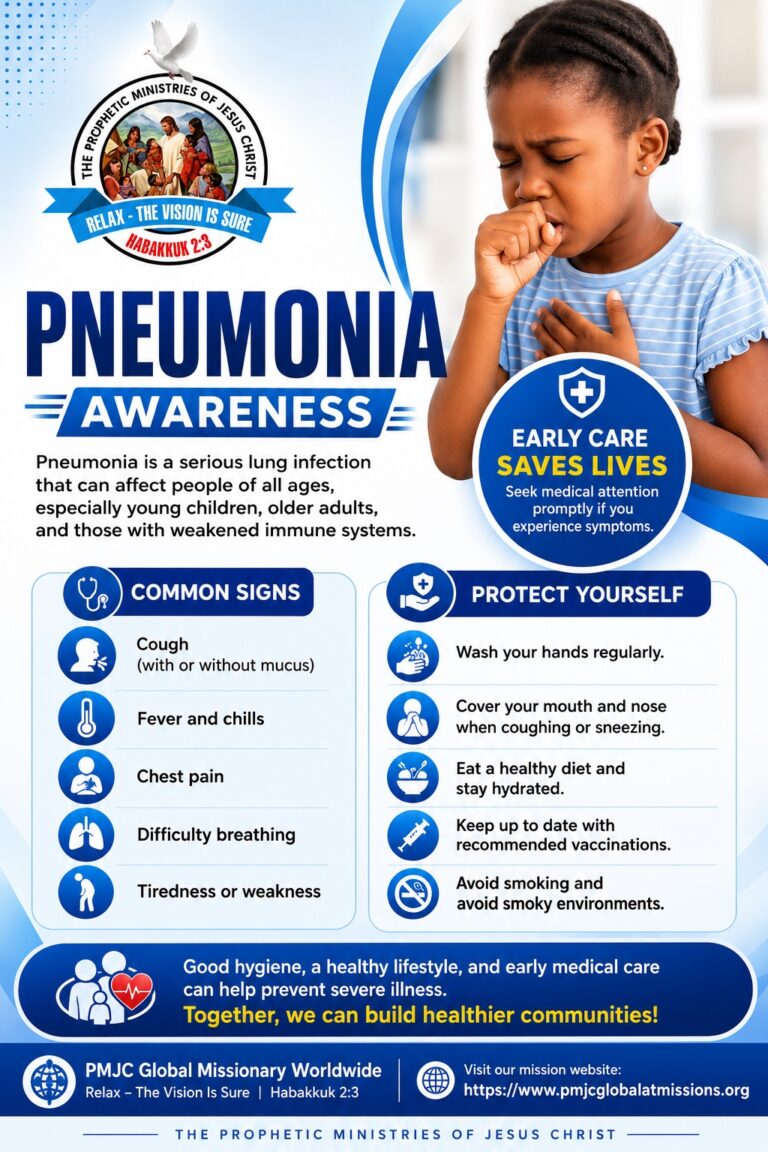 PNEUMONIA: KNOW THE SIGNS, PROTECT YOUR HEALTH