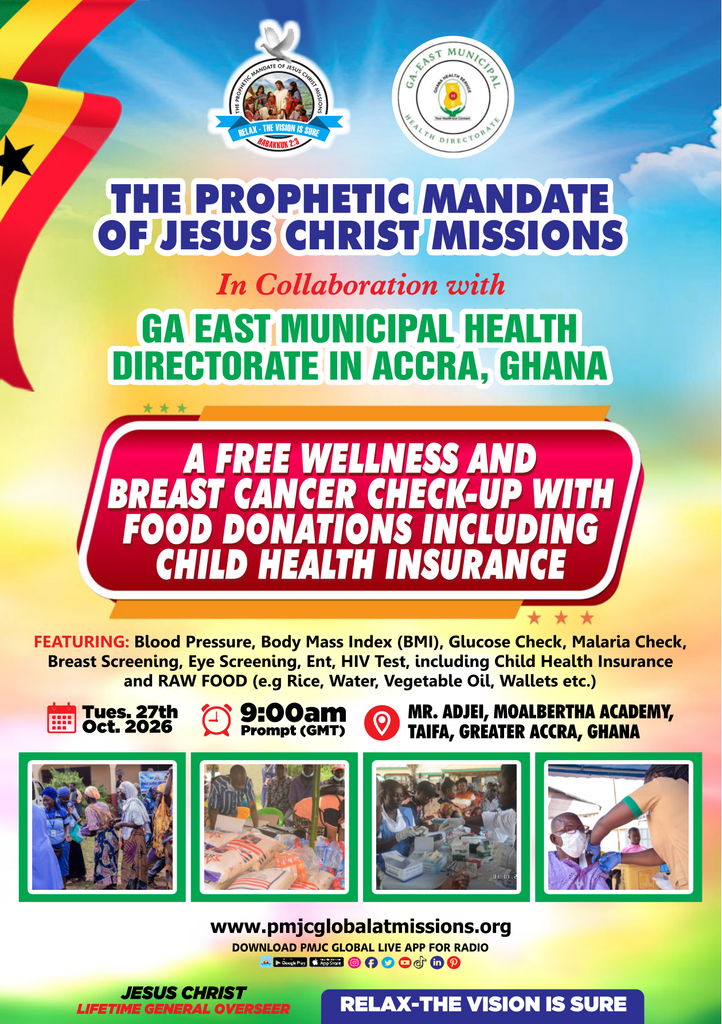 FREE COMMUNITY HEALTH SCREENING AT MR. ADJEI, MOALBERTHA ACADEMY, TAIFA, ACCRA-GHANA.